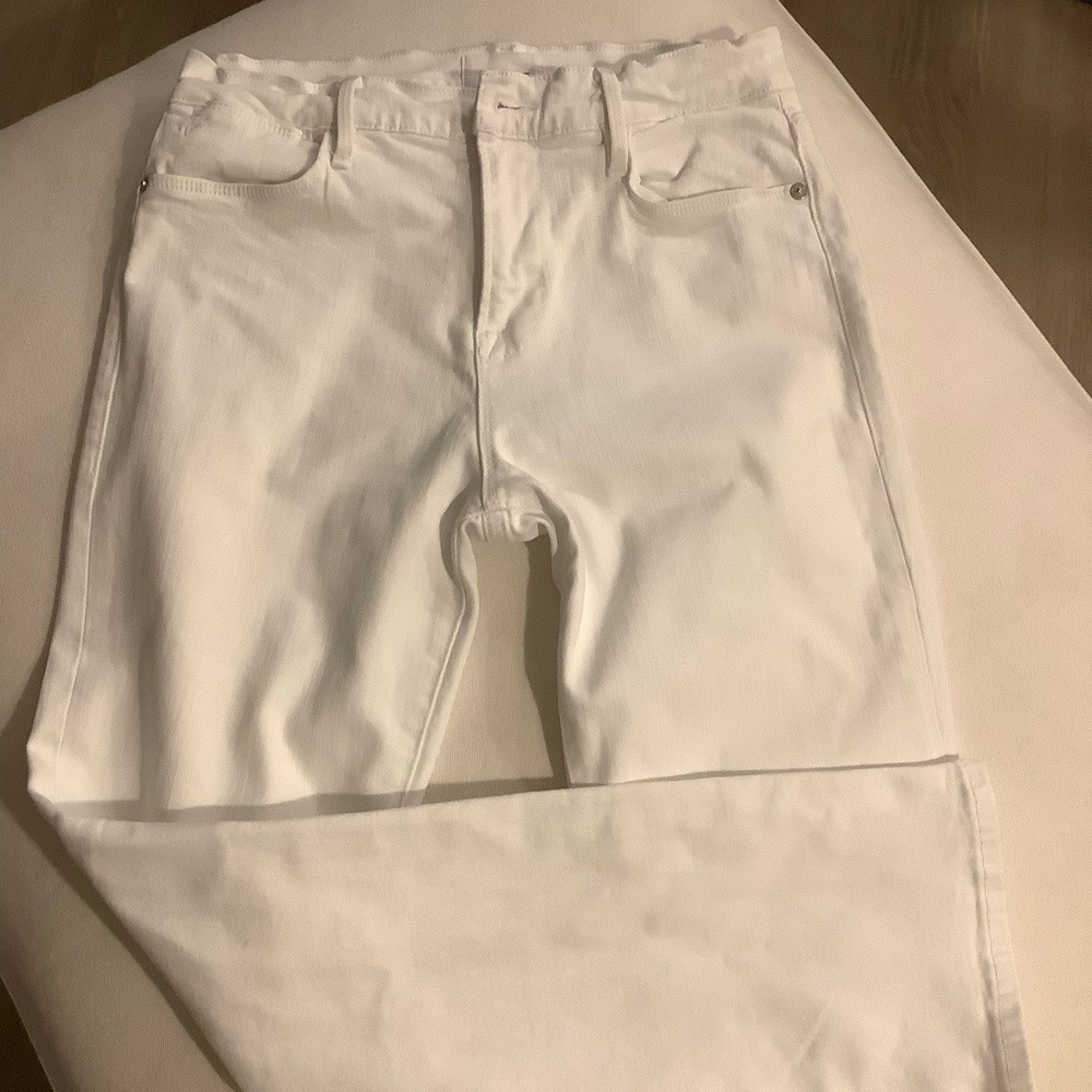 Frame Jeans Womens Size 28 White Le High Straight Five Pocket Versatile Chic